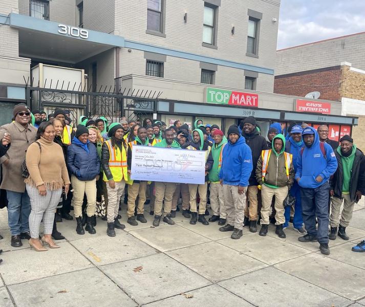 DC clean team. members receiving  Empowerment Fund Grant