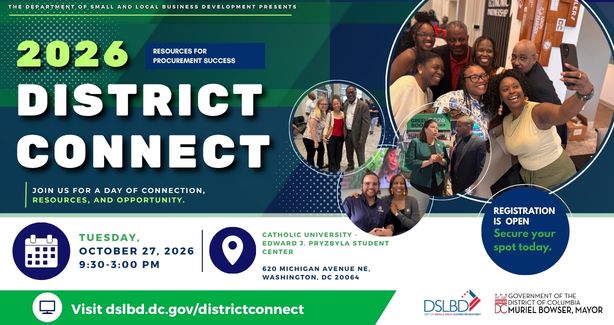 DSLBD's District Connect will be held on October 27th, 2026