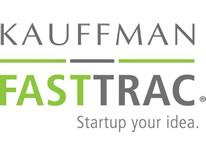 Kauffman FastTrac text logo in gray and green